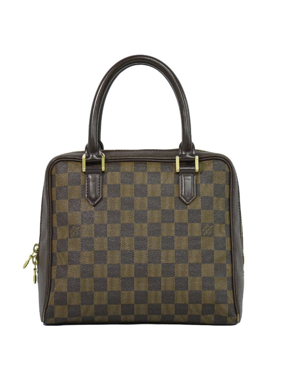 Louis Vuitton Real LV Brera Damier Ebene Handbag Brown Biton Bag